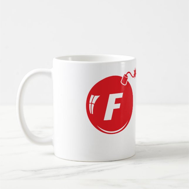 Klassiker F bombarderar muggen Kaffemugg (Vänster)