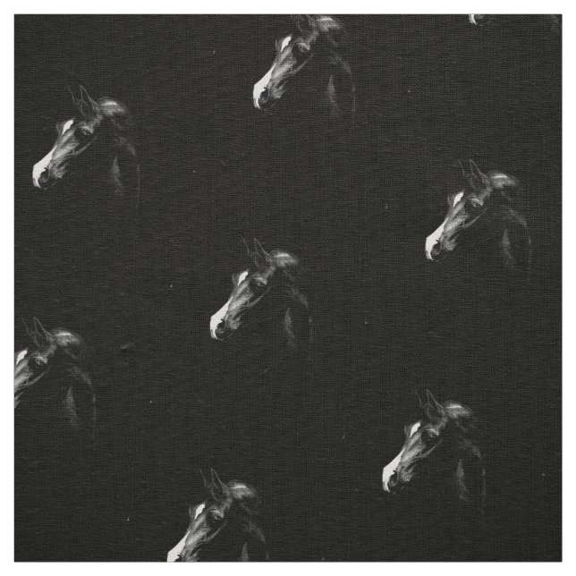 Klassiker & flott svart arabisk häst tyg (Prov)