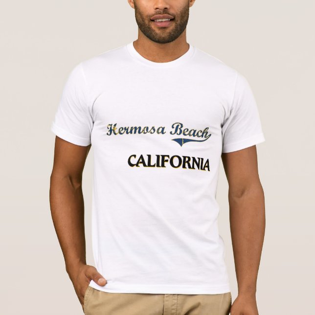 Klassiker för Hermosa strandKalifornien stad T-shirt (Framsida)