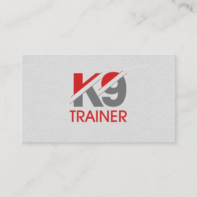 Klassiker - hundinstruktör - instruktör K9 Visitkort (Framsida)