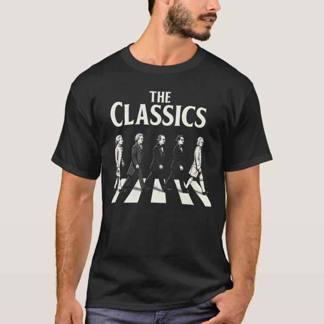 Klassiker Rollig Klassisk Musik Kompositör Parodi  T Shirt (Framsida)