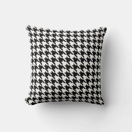 Klassiker svartvita Houndstooth Kudde