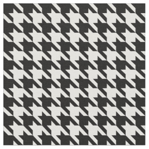 Klassiker svartvita Houndstooth Tyg