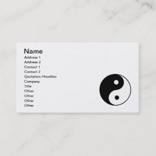 Klassiker Yin Yang Visitkort