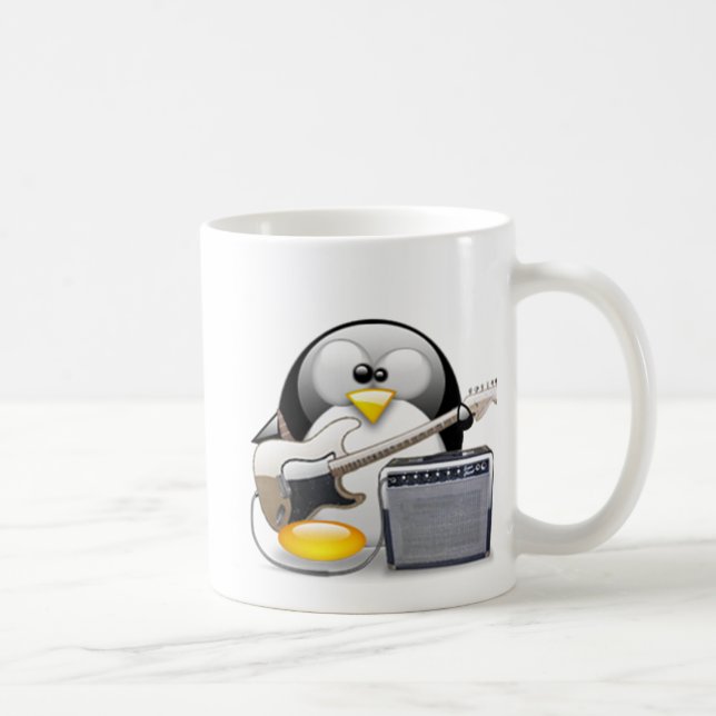 Klassikeramerikangitarr och förstärkareTux Kaffemugg (Höger)