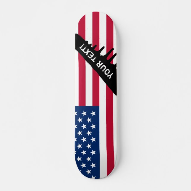 Klassikeramerikanska flaggan mini skateboard bräda 18,7 cm (Framsida)