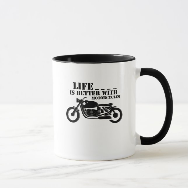 Klassikerbikerliv är bättre med motorcykeln mugg (Höger)
