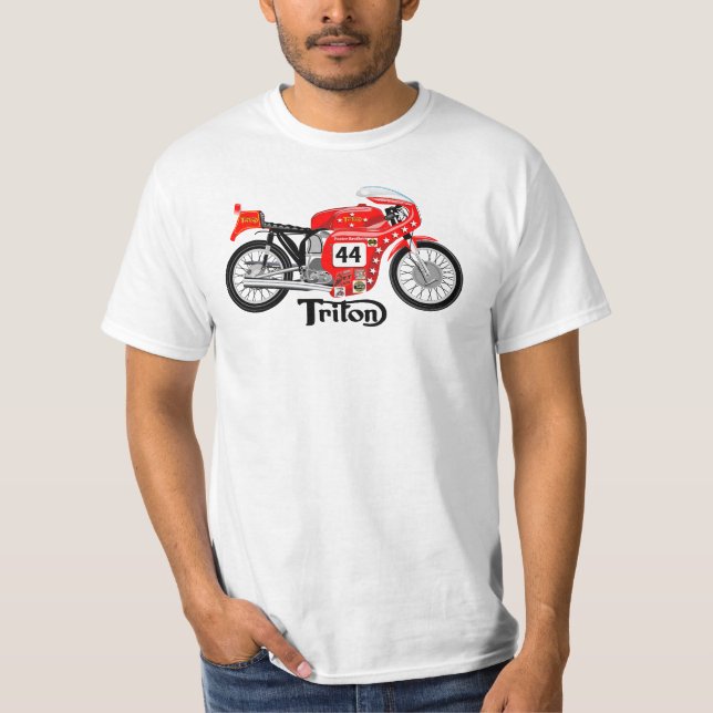 Klassikerbikertshirt Triton T Shirt (Framsida)