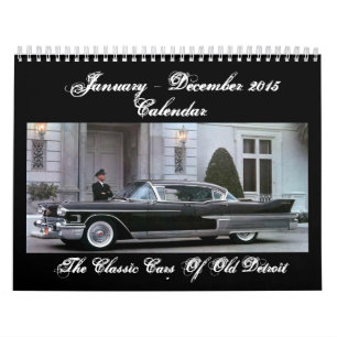 Klassikerbilarna av den gammala Detroit 2015 Kalender