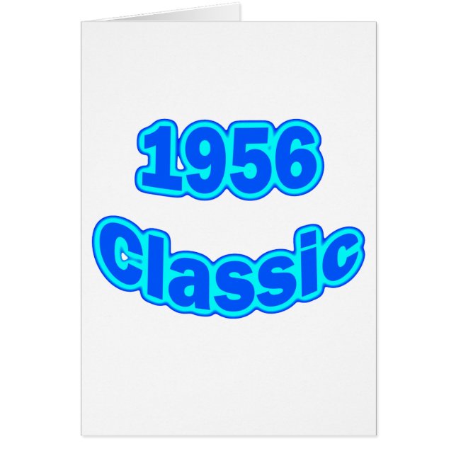 Klassikerblått 1956 hälsningskort (Framsidan)