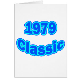 Klassikerblått 1979 hälsningskort