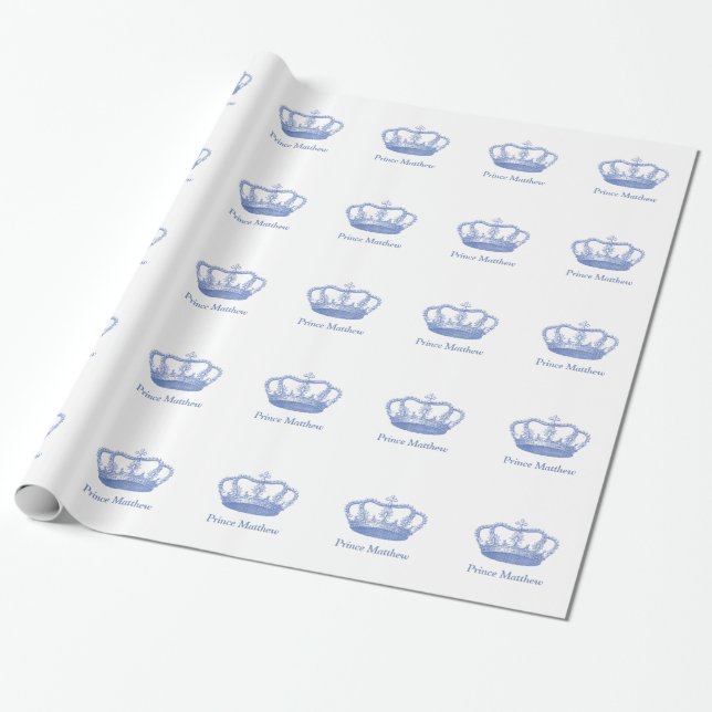KlassikerblåttPrince Kröna Presentpapper (Utrullad)