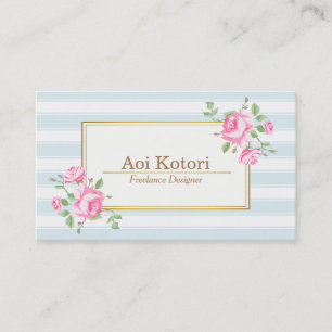 Klassikerblommigten görar randig ro visitkort