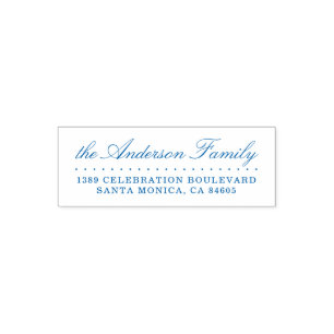 KlassikerCalligraphyefternamn & returadress Självfärgande Stämpel