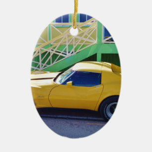 KlassikerCorvette Stingray. Julgransprydnad Keramik