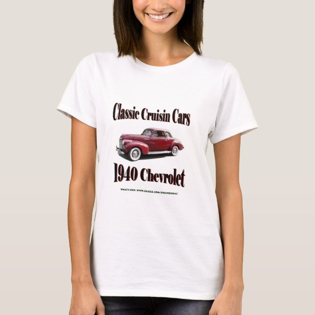 KlassikerCruisin bilar Chevrolet 1940 T-shirt (Framsida)