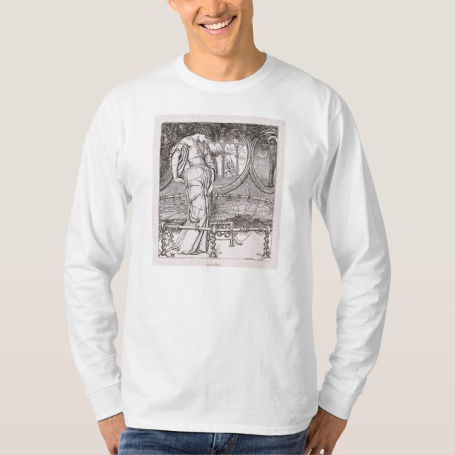 Klassikerdamen av Shalott trasslade till i webs Tee (Framsida)