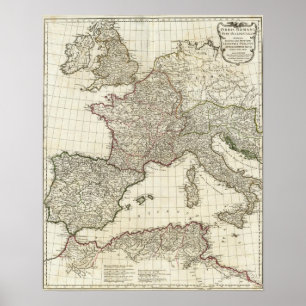 Klassikereuropékarta Poster