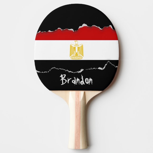 Klassikerflagga av det omvända trycket för egypten pingisracket (Framsidan)
