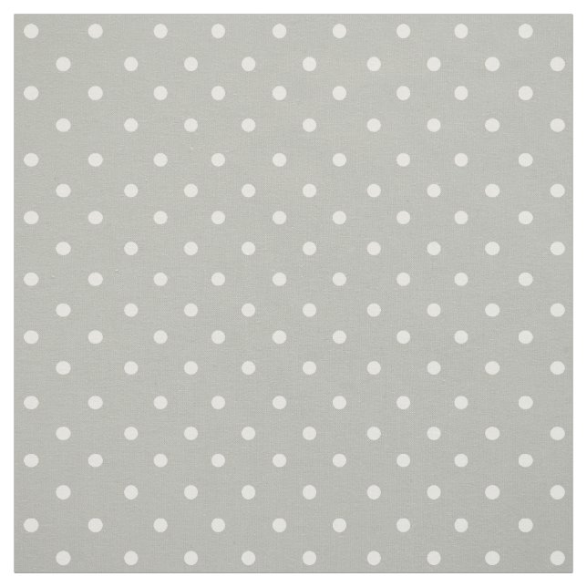 Klassikergrått med vitpolka dots tyg (Provkarta)