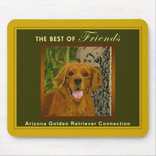 Klassikerguld & olivgrön guld- Retriever Mousepad Musmatta