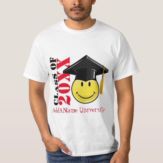 Klassikergult med en studentmössa tee shirt (Framsida)