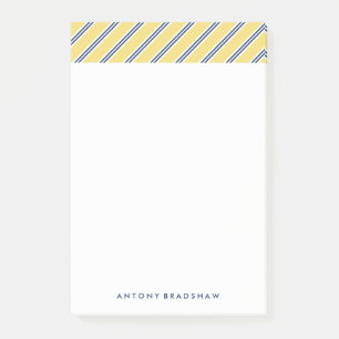 Klassikergult- och blåttrandar post-it block