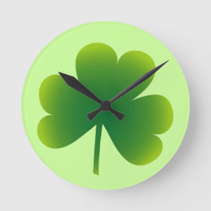 KlassikerirländareShamrock Rund Klocka