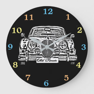 Klassikerjaguar MK 2 Wallclock Stor Klocka