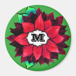 KLASSIKERJULSTJÄRNA i RÖTT Magnet