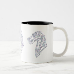Klassikerkaffemugg med great danesockerskallen Två-Tonad mugg