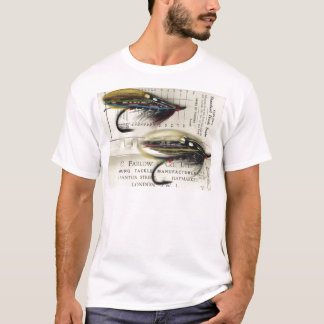 Klassikerlaxfluga på kort t-shirt