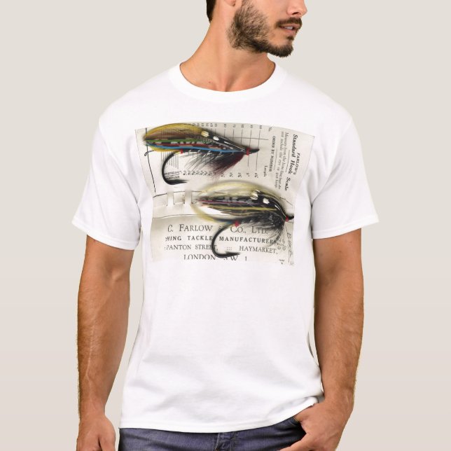 Klassikerlaxfluga på kort t-shirt (Framsida)