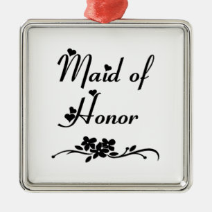 Klassikermaid of honor julgransprydnad metall