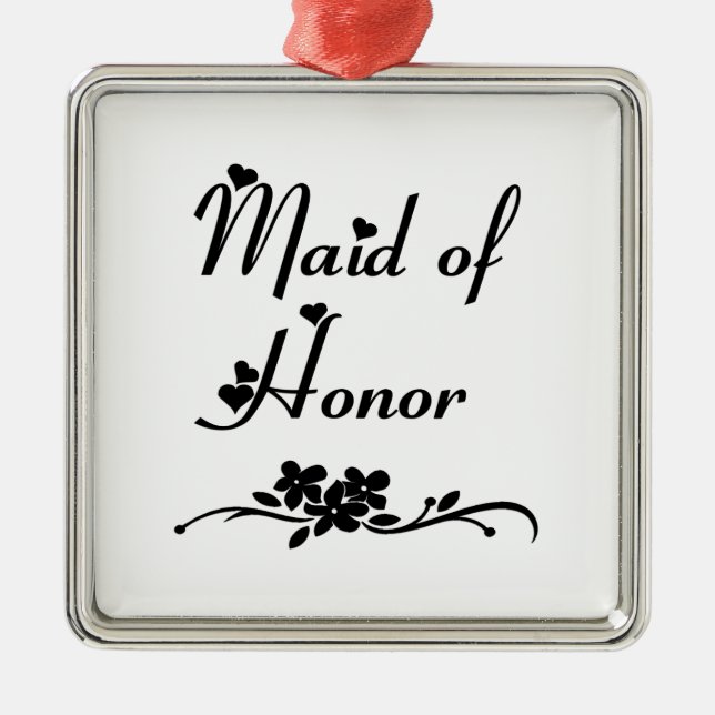 Klassikermaid of honor julgransprydnad metall (Framsidan)