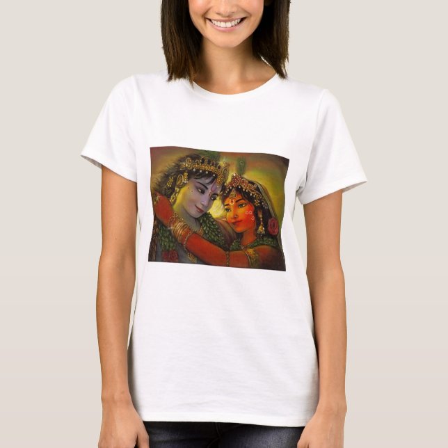 KLASSIKERMÅLNING FÖR RADHA KRISHNA T SHIRT (Framsida)