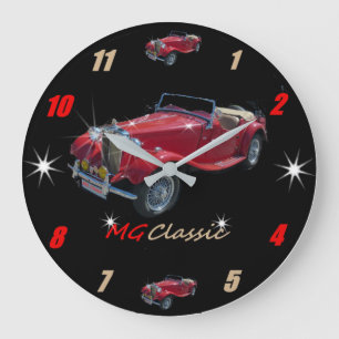 KlassikerMG-Roadster Wallclock Stor Klocka