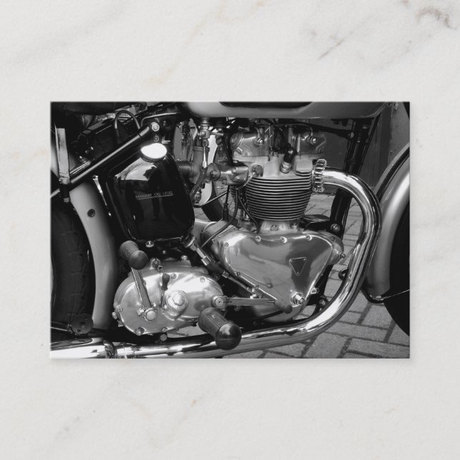 KlassikerMotorbikemotor, mini- foto Visitkort (Framsida)