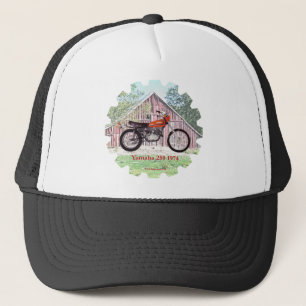 Klassikermotorcykel 1974 Yamaha 250 Truckerkeps