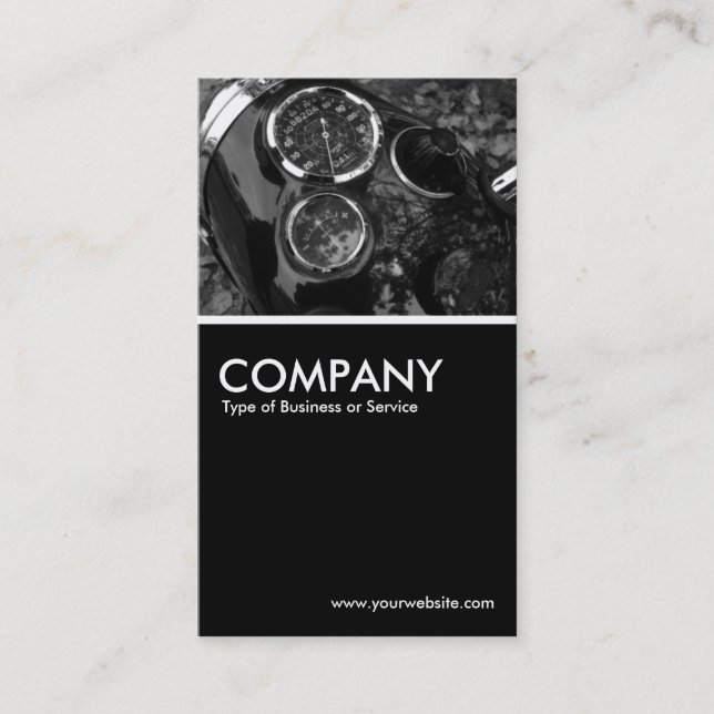 Klassikermotorcykelmätinstrument Visitkort (Framsida)