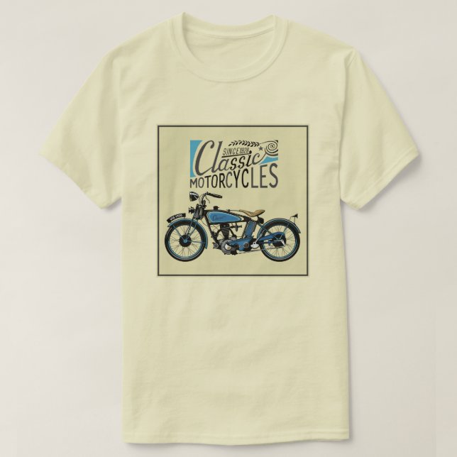 klassikermotorcykelvintage affisch t shirt (Design framsida)