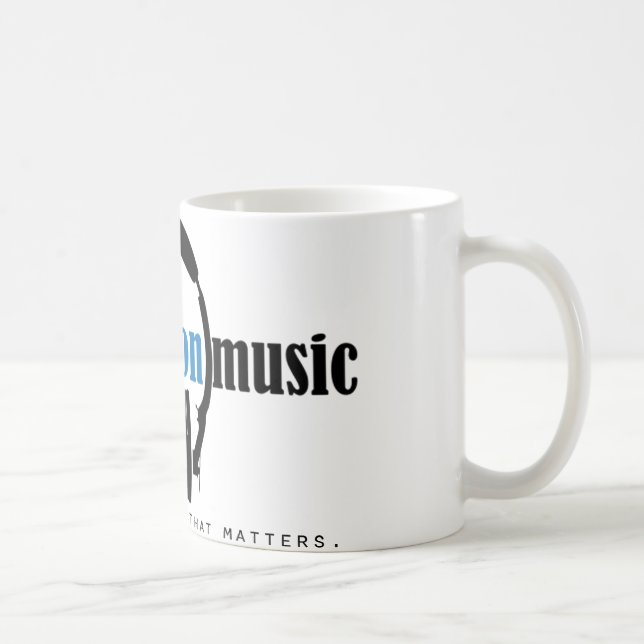 Klassikermuggen visar BEM "musik som materier ", Kaffemugg (Höger)