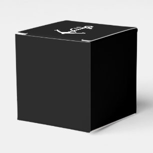 Klassikern ankrar svartvit nautisk design presentaskar