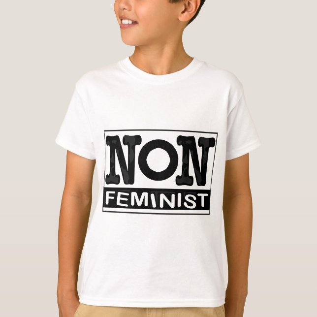 Klassikernon-Feminist logotyp T-shirt (Framsida)