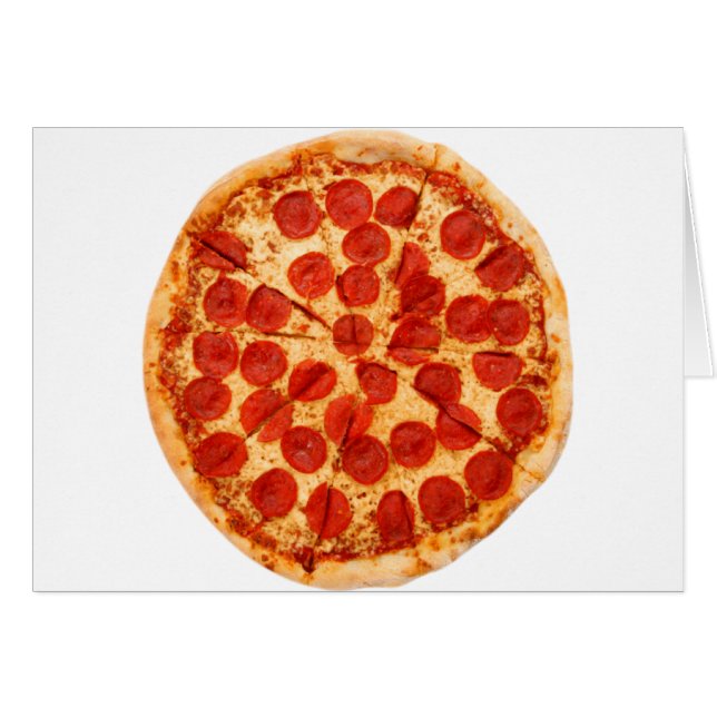 klassikerpizzaälskare hälsningskort (Framsidan Horizontal)