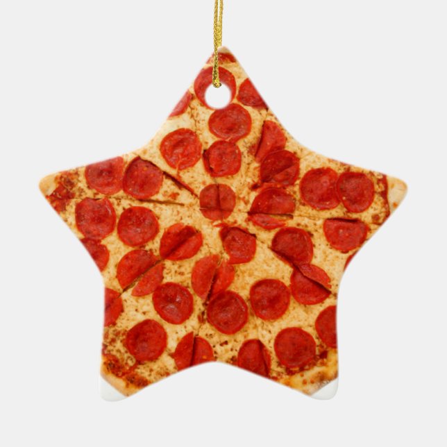 klassikerpizzaälskare julgransprydnad keramik (Framsidan)