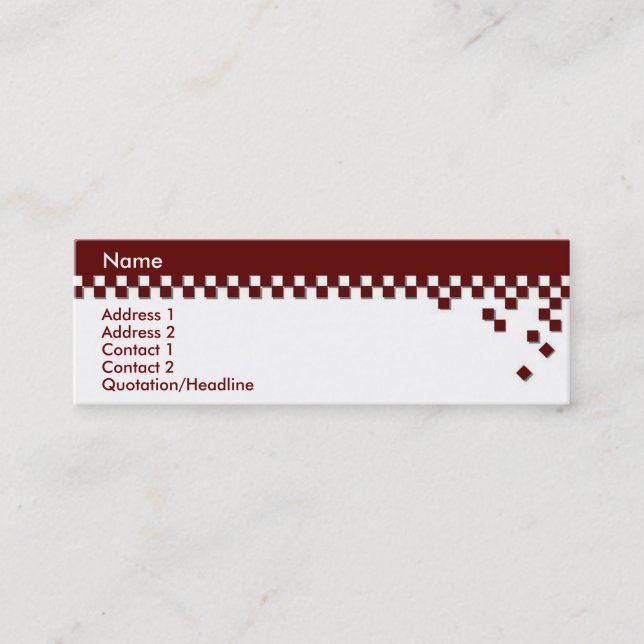 Klassikerprofessionellen profilerar kortet mini visitkort (Framsida)