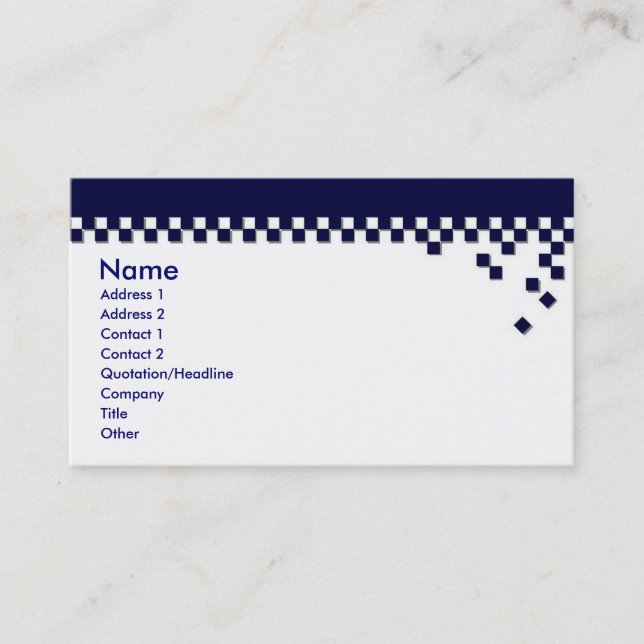 Klassikerprofessionellen profilerar kortet visitkort (Framsida)