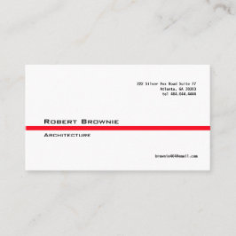 Klassikerröd linjevisitkort visitkort