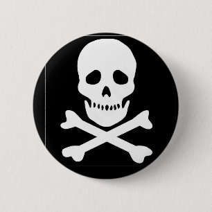 klassikerskalle och crossbones knapp